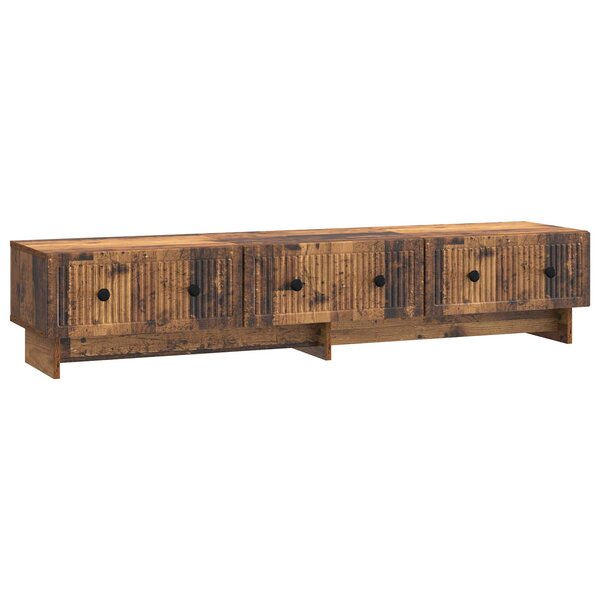 vidaXL Meuble TV 147 x 34 5 x 30 cm Bois ancien Bois d'ingénierie