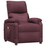 vidaXL Fauteuil de massage Violet Tissu