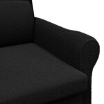 vidaXL fauteuil Noir 76 x 94 x 102 cm Tissu Sharpa