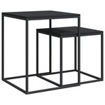 vidaXL Ensemble de table basse 2 Pièces bois d'ingénierie et métal