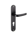THIRARD - Ensemble de poignées pour porte d'entrée Maia trou de cylindre  carré 7mm  entr'axes 195mm  noir - THIRARD