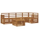 vidaXL Ensemble de canapé d'angle 6 Pièces Naturel Bois d'Acacia Massif