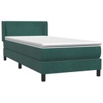 vidaXL Sommier à lattes de lit et matelas vert foncé 80x220 cm velours
