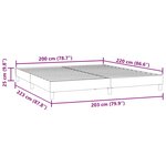 vidaXL Cadre de lit sans matelas gris foncé 200x220 cm velours