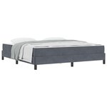 vidaXL Lit à ressorts avec matelas Gris foncé 180 x 200 cm tissu
