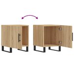 vidaXL Tables de chevet 2 Pièces chêne sonoma 40x40x50 cm bois ingénierie
