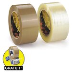 Ruban adhésif scotch 3m 375 polypropylène transparent ultra-résistant  50 microns 48 mm x 66 m (lot de 36)