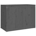 vidaXL Boîte à linge Gris 88 5x44x66 cm Bois massif de pin
