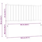 vidaXL Tête de lit de remplacement métal blanc 100 cm