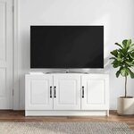 vidaXL Meuble TV Blanc 99 x 34 5 x 47 cm Bois d'ingénierie
