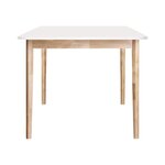 Table a manger extensible 6/8 personnes - piétement en Bois hévéa massif - JULIA