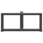 vidaXL Pieds de table basse en T  2 pièces  anthracite  70 x 25 x (30-31) cm  acier
