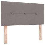 vidaXL Lit à ressorts avec matelas Taupe 90 x 200 cm tissu