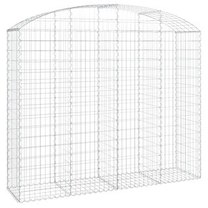 vidaXL Panier de gabions arqué 200x50x160/180 cm Fer galvanisé