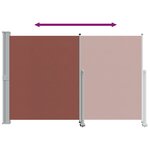 vidaXL Auvent latéral rétractable de patio 160x300 cm Marron