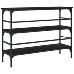 vidaXL Table console noir 100x32x75 cm bois d'ingénierie