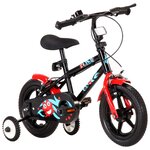 vidaXL Vélo pour enfants 12 pouces Noir et rouge