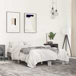 vidaXL Cadre de lit sonoma gris 120x200 cm bois d'ingénierie et métal