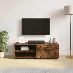 vidaXL Meuble TV Chêne fumé 100.5 x 39 x 30 cm Bois d'ingénierie