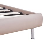 vidaXL Cadre de lit avec LED sans matelas cappuccino 160x200 cm