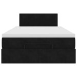 vidaXL Lit ottoman avec matelas et LED noir 120x190 cm velours