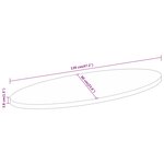 vidaXL Dessus de table 120x60x3 8 cm ovale bois massif d'acacia