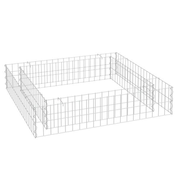 vidaXL Lit surélevé à gabion Acier galvanisé 100x100x20 cm