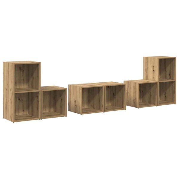 vidaXL Ensemble de meubles TV 6 Pièces Chêne artisanal 37 x 35 x 72 cm