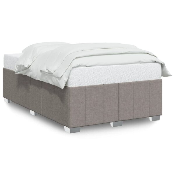 vidaXL Cadre de lit sans matelas taupe 120x200 cm tissu