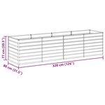 vidaXL Jardinière surélevée Marron Clair 320 x 80 x 77 cm