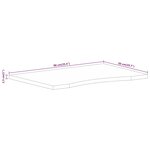 vidaXL Dessus de bureau avec courbe 90x50x2 5 cm manguier massif brut