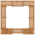 vidaXL Entourage de bain à remous Marron 230 x 230 cm