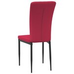 vidaXL Chaises à manger lot de 4 Rouge bordeaux Velours