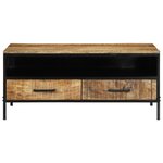 vidaXL Table Basse 90x50x40 cm Bois Massif Brut de Manguier