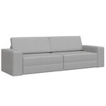 vidaXL Canapé Lit au Sol 2-en-1 Gris Nuage 245x150x60 5 cm Tissu