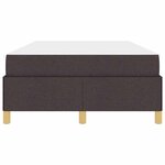 vidaXL Lit à ressorts Marron foncé et Blanc 120 x 190 cm tissu