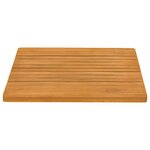 vidaXL Tapis de bain Uni Marron 59 x 40 cm bois