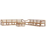 vidaXL Ensemble de canapés d'extérieur 9 Pièces Naturel