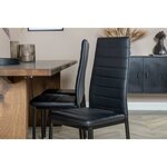 Venture Home Chaises à manger lot de 2 Slim aspect cuir noir