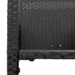 vidaXL Ensemble de bar de jardin 7 Pièces sans coussins noir poly rotin