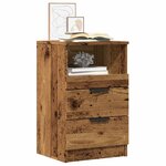 vidaXL Tables de chevet 2 Pièces vieux bois 40x36x65 cm bois d'ingénierie