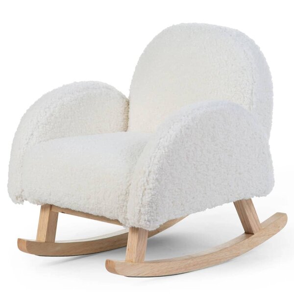 Childhome chaise à bascule pour enfants peluche blanc cassé
