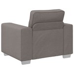 vidaXL Fauteuil Taupe - 59 cm Tissu