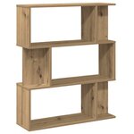 vidaXL Bibliothèque chêne artisanal 80x24x96 cm bois d'ingénierie