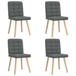 vidaXL Chaises à manger lot de 4 gris foncé tissu