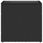 vidaXL Table d'appoint de jardin avec dessus en verre noir rotin