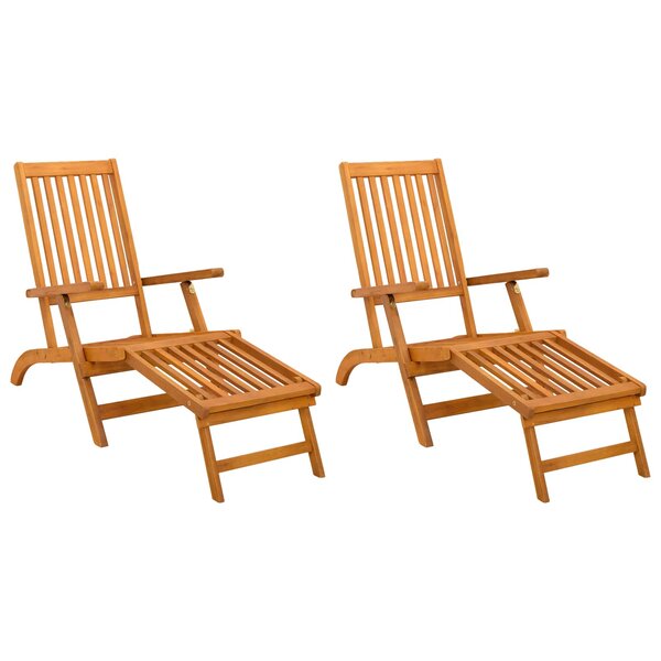 vidaXL Chaise longue inclinable et pliable 2 Pièces 55 x 146 x 91 cm