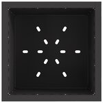 vidaXL Foyer sans fumée Carré Noir 48x48x50 cm Acier