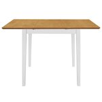 vidaXL Table à manger extensible Blanc (80-120)x80x74 cm MDF