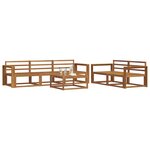 vidaXL Ensemble de canapés d'extérieur 6 Pièces Naturel